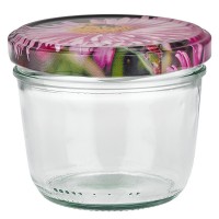 Verre renversé 230ml + couvercle BasicSeal décor fleurs UNiTWiST Verre renversé 230ml + couvercle BasicSeal décor fleurs UNiTWiST