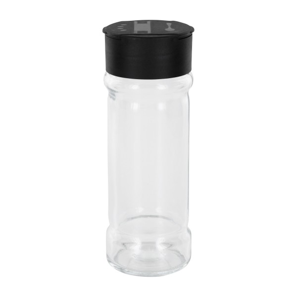 Gewürzglas Zylinderform 100 ml mit 41mm Schraubgewinde, Klarglas inkl. Streuer-Schraubverschluss, sc