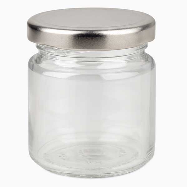 53ml verre rond avec couvercle BasicSeal argent UNiTWIST