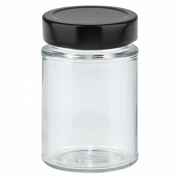 202ml verre rond + BasicSeal couvercle noir deep UNiTWiST