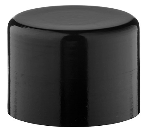 Bouchon à vis pour bouteille en aluminium de 10, 20 et 30 ml 210/410 noir, avec joint conique, bouchon standard