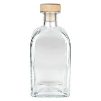 500ml Apothekenflasche "Carre" mit Holzgriffkorken UNiTWIST® 500ml Apothekenflasche "Carre" mit Holzgriffkorken UNiTWIST®