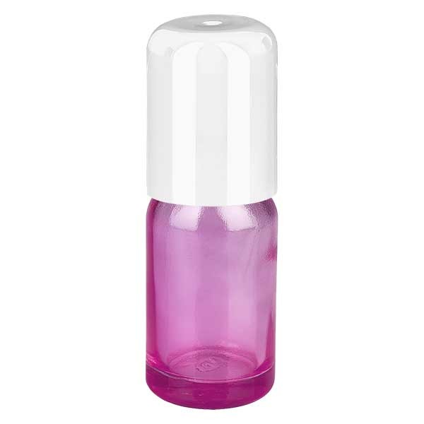 Flacon roll-on 10 ml blanc avec bouchon standard PurpleLine UT18/10