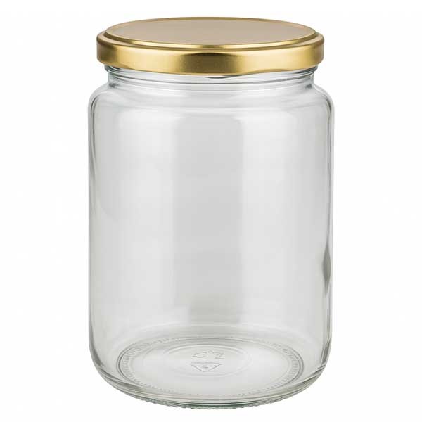 Verre rond 795ml avec couvercle BasicSeal or UNiTWIST