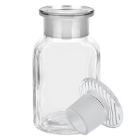 Aperçu: Flacon pharmaceutique 100 ml col large + bouchon verre clair Aperçu: Flacon pharmaceutique 100 ml col large + bouchon verre clair