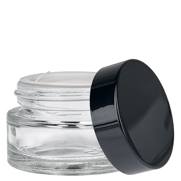 Pot en verre 20ml clair avec couvercle à insérer UNiTWIST
