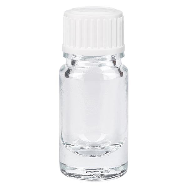 Mini flacon transparent de 3 ml, avec pipette compte-gouttes PL28