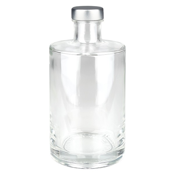 Bouteille en verre 375 ml « Galileo » + bouchon à vis argenté UNiTWIST®