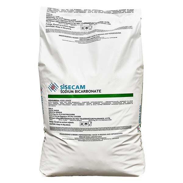 Bicarbonate de sodium en sac de 25 kg (bicarbonate de soude)