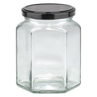 Hexaglas 288ml avec couvercle BasicSeal noir UNiTWiST Hexaglas 288ml avec couvercle BasicSeal noir UNiTWiST