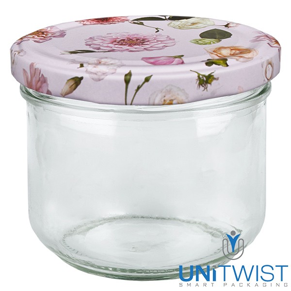 Bocal de 230 ml + couvercle BasicSeal cœur menthe UNiTWIST®