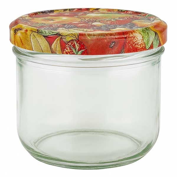 260ml Verre renversé + couvercle BasicSeal décor fruits UNiTWiST