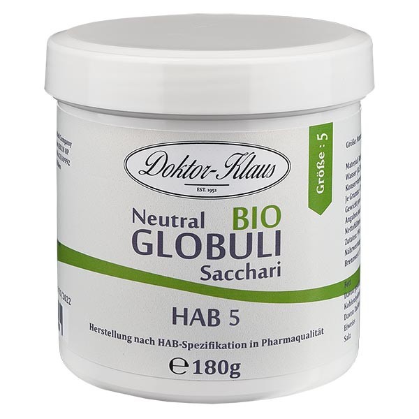 180g globules neutres bio HAB5, 100 % pure saccharose