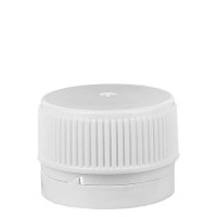Bouchon à vis blanc pour flacons médicaux en PET avec bague d'inviolabilité Bouchon à vis blanc pour flacons médicaux en PET avec bague d'inviolabilité