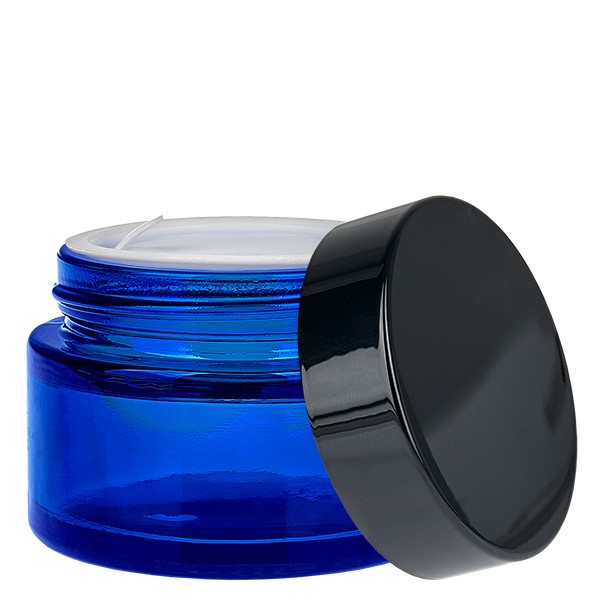 Pot en verre 30ml bleu avec couvercle à insérer UNiTWIST
