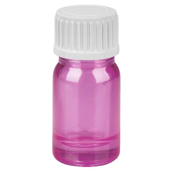 Flacon compte-gouttes 5 ml 0,9 mm blanc avec bouchon standard PurpleLine UT18/5