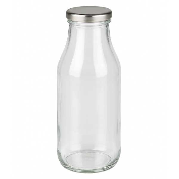 Flacon de 263ml avec couvercle BasicSeal argenté UNiTWIST