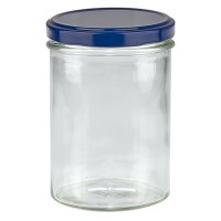 Verre renversé 435ml + couvercle BasicSeal bleu UNiTWIST Verre renversé 435ml + couvercle BasicSeal bleu UNiTWIST