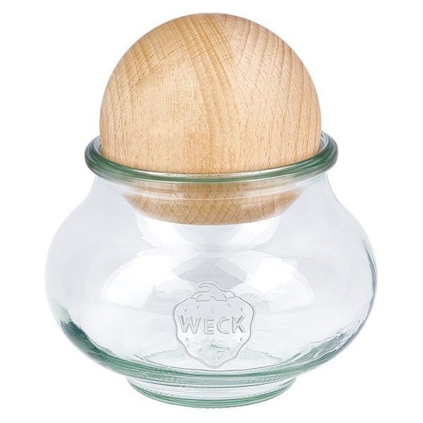 Bocal décoratif WECK 220 ml avec boule en bois