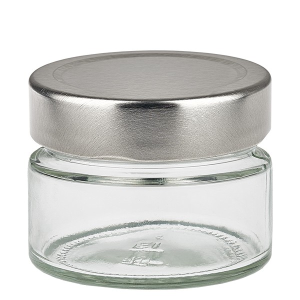 Verre rond 130ml avec couvercle BasicSeal argent UNiTWIST