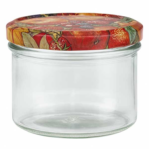 Verre renversé 225ml + couvercle BasicSeal Décor fruits UNiTWiST