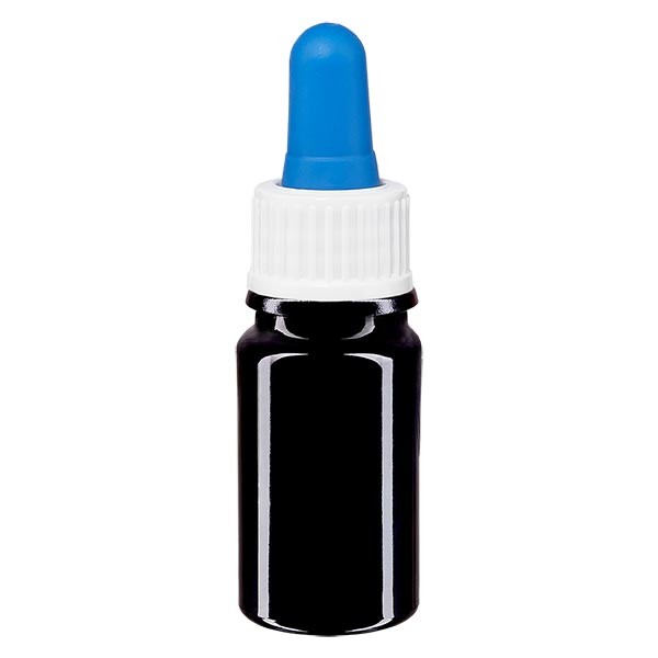 Flacon pharma. violet 5 ml pipette blanche/bleue st
