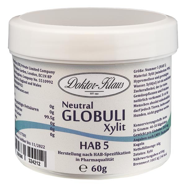 60g globules neutres HAB5 en xylite (sans sucre)