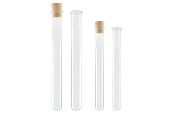 Tube à essai 160x15mm en verre borosilicate avec bouchon de liège