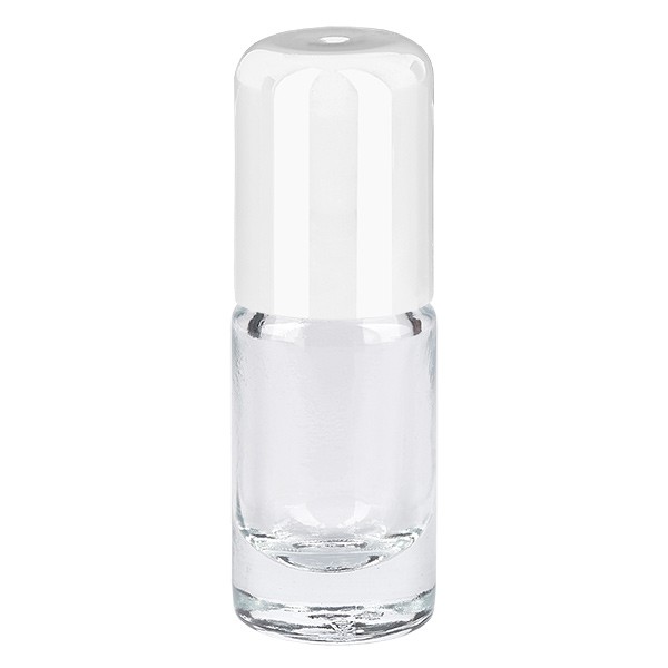 Flacon de déodorant en verre clair 5ml, déo à bille vide