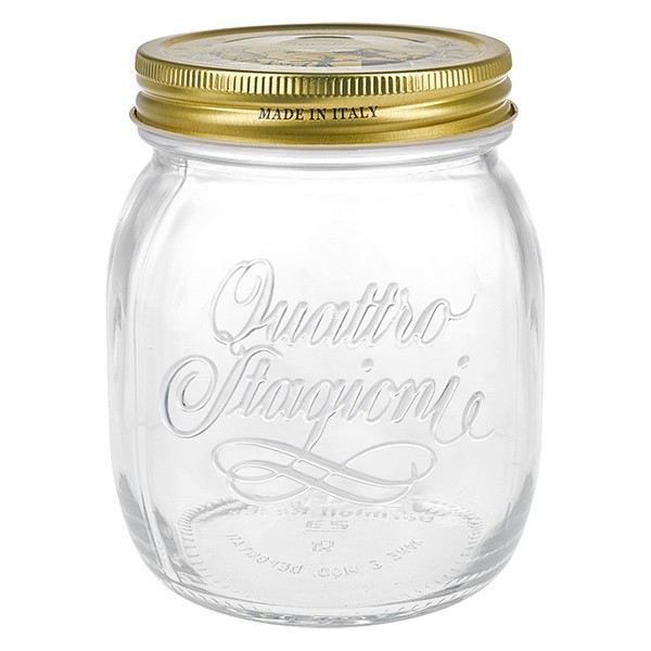 Verre rond 700ml &quot;Quattro Stagioni&quot; avec couvercle