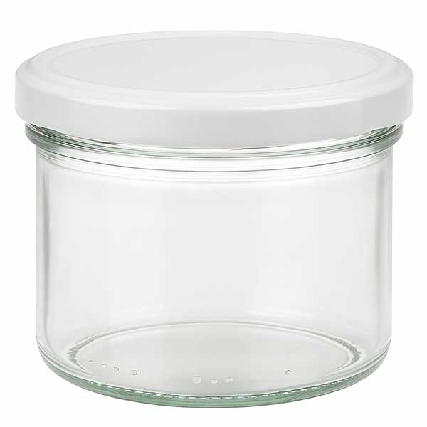 Pot cylindrique 230ml avec couvercle BasicSeal blanc UN..