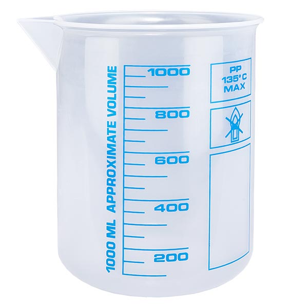 Verre mesureur en PP 1000 ml, Verres mesureurs
