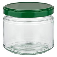 Verre rond 330ml + couvercle BasicSeal vert UNiTWIST Verre rond 330ml + couvercle BasicSeal vert UNiTWIST