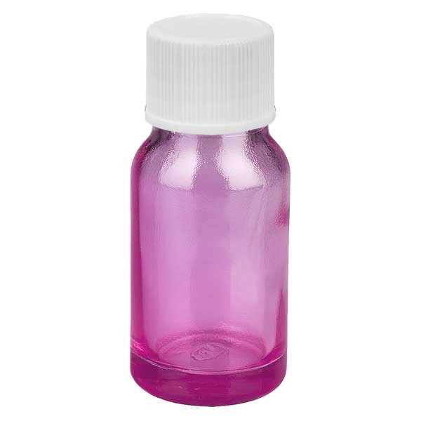 Flacon de 10 ml, bouchon à vis blanc de 11 mm avec fermeture standard PurpleLine UT18/10
