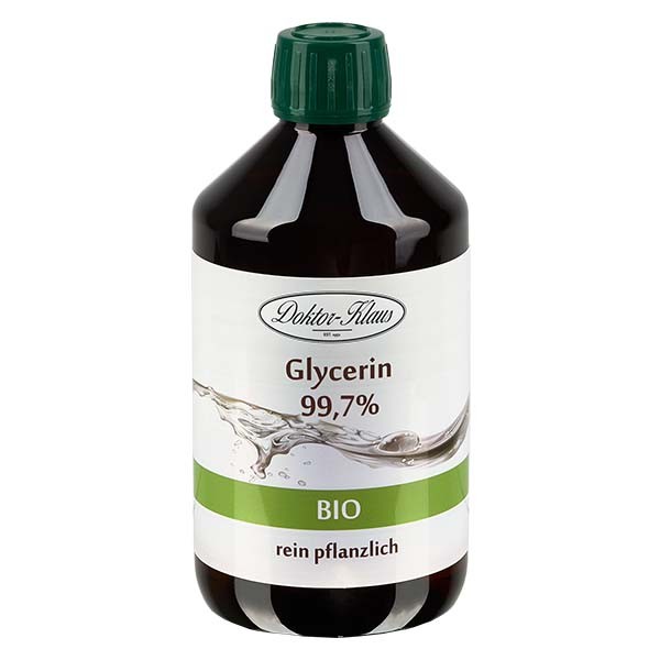 Glycérine bio 99,7 % en bouteille PET brune 500 ml (inviolabilité) - E 422
