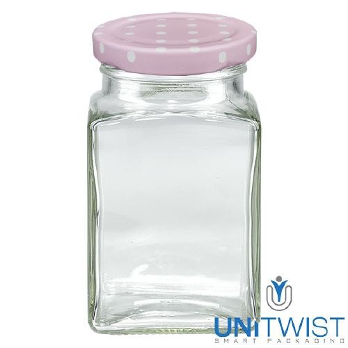 260 ml Tetraglas + couvercle BasicSeal à pois roses