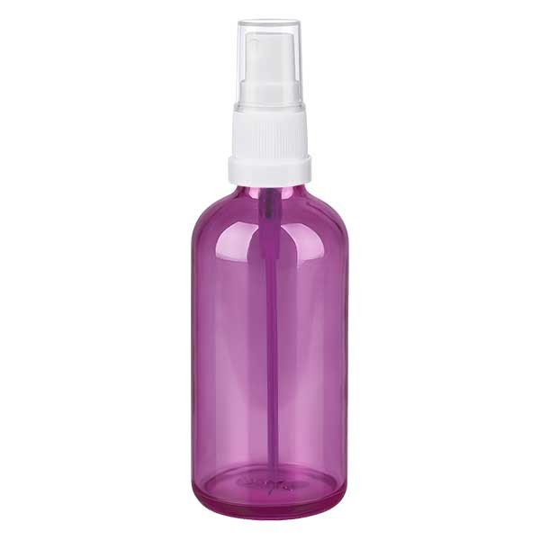 Flacon pulvérisateur 100 ml blanc/transparent avec bouchon standard PurpleLine UT18/100