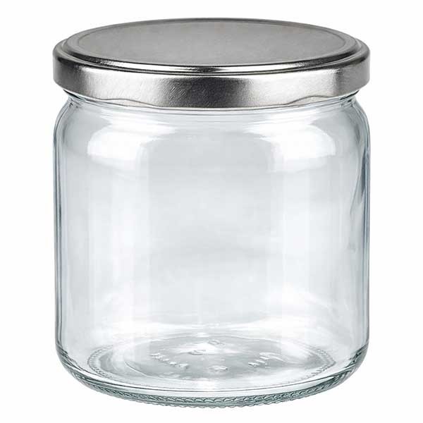 Verre rond 408ml avec couvercle BasicSeal argent UNiTWiST