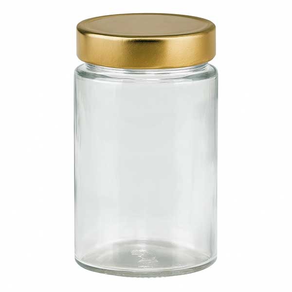 245ml Verre rond avec couvercle BasicSeal gold deep UNiTWIST
