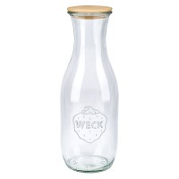 Bouteille de jus de 1062ml WECK RR60 avec couvercle en bois Bouteille de jus de 1062ml WECK RR60 avec couvercle en bois