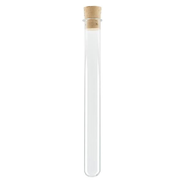 Tube à essai 160x15mm en verre borosilicate avec bouchon de liège