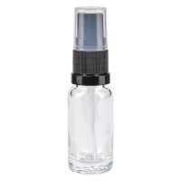 Flacon compte-gouttes clair 10 ml avec vaporisateur à pompe noir Flacon compte-gouttes clair 10 ml avec vaporisateur à pompe noir