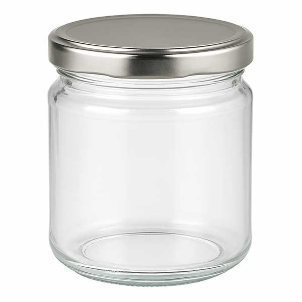 212ml Verre rond avec couvercle BasicSeal argent UNiTWIST