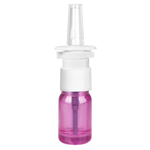 Flacon spray nasal 5 ml blanc/tr. avec bouchon standard PurpleLine UT18/5