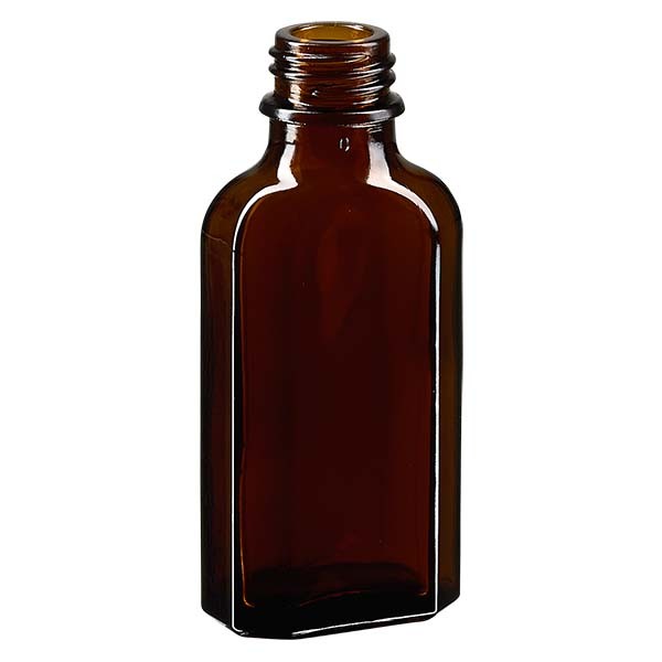 50 ml braune Meplatflasche mit DIN 22 Mündung
