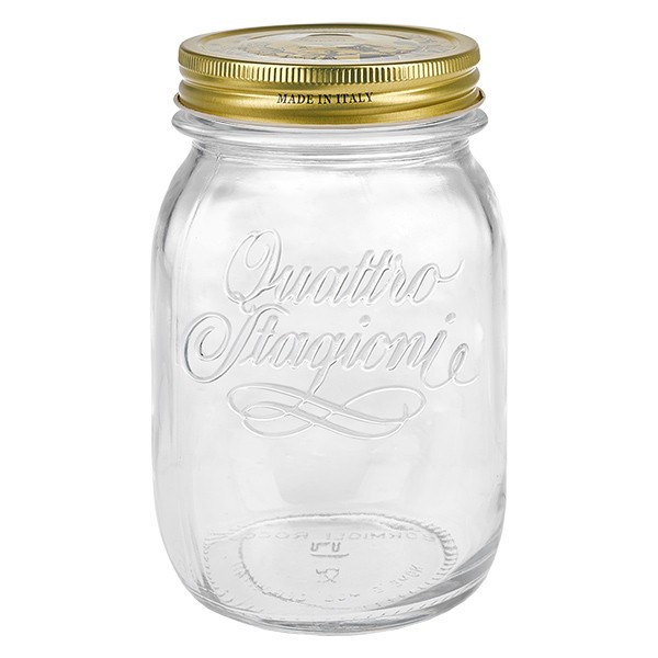 Verre rond 500ml &quot;Quattro Stagioni&quot; avec couvercle