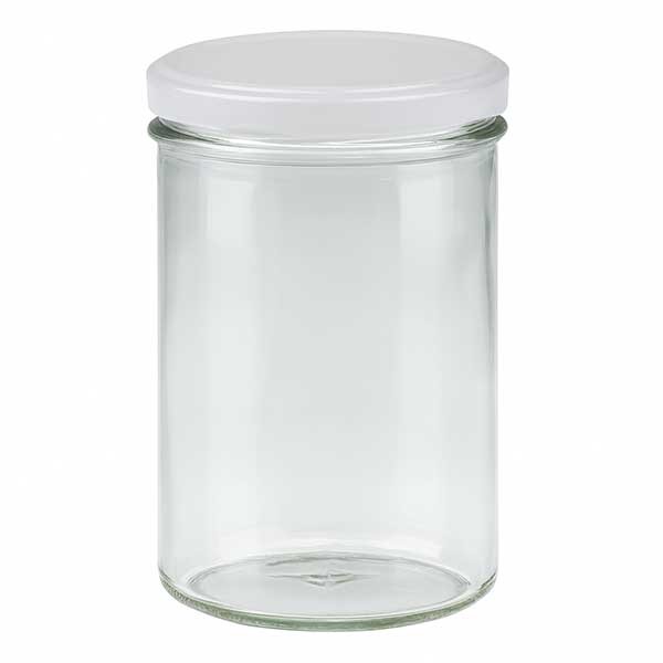 Verre renversé de 435ml avec couvercle BasicSeal blanc UNiTWiST