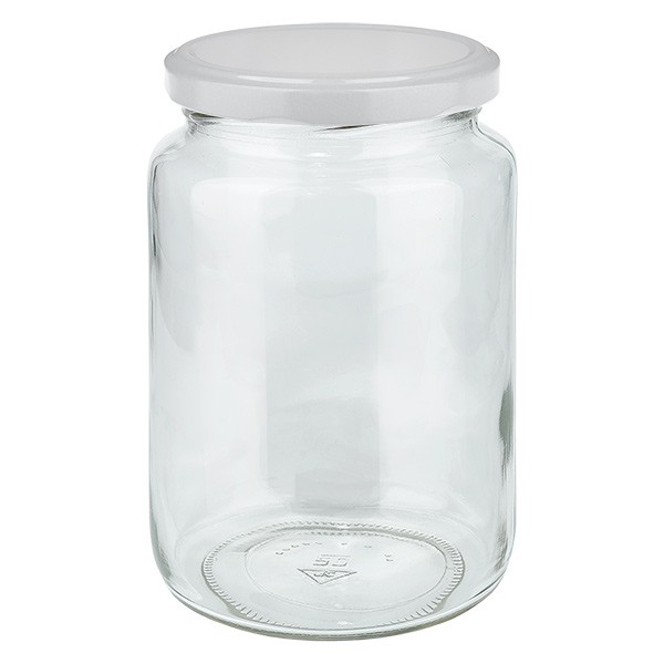 795ml Verre rond avec couvercle BasicSeal blanc UNiTWIST