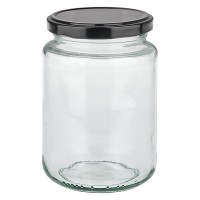 Verre rond 382ml avec couvercle BasicSeal noir UNiTWIST Verre rond 382ml avec couvercle BasicSeal noir UNiTWIST