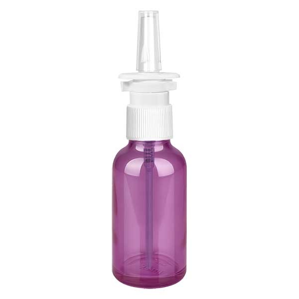 Flacon spray nasal 30 ml blanc/tr.. Bouchon standard PurpleLine UT18/30